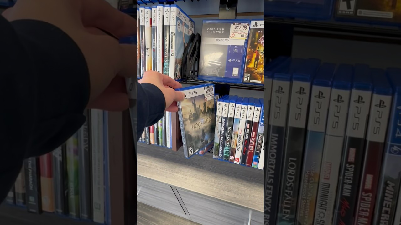 Searching for PS5 Games at Gamestop