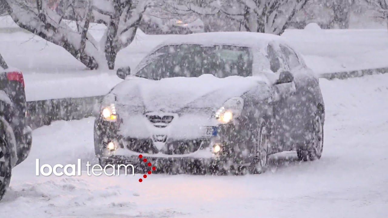 Neve forte su Aosta ore 12.00 del 10 dicembre