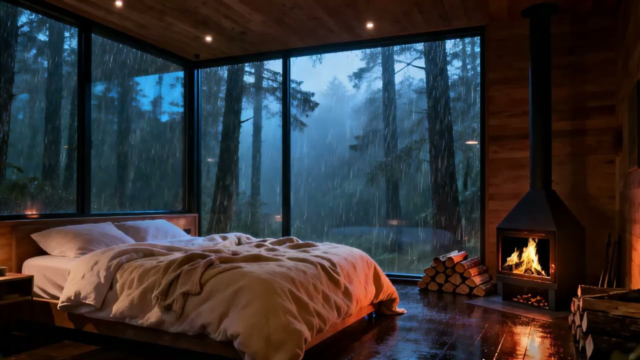 Heavy Rain Sounds for Sleep, Study & Relax | 3 Hour of Soothing Rain