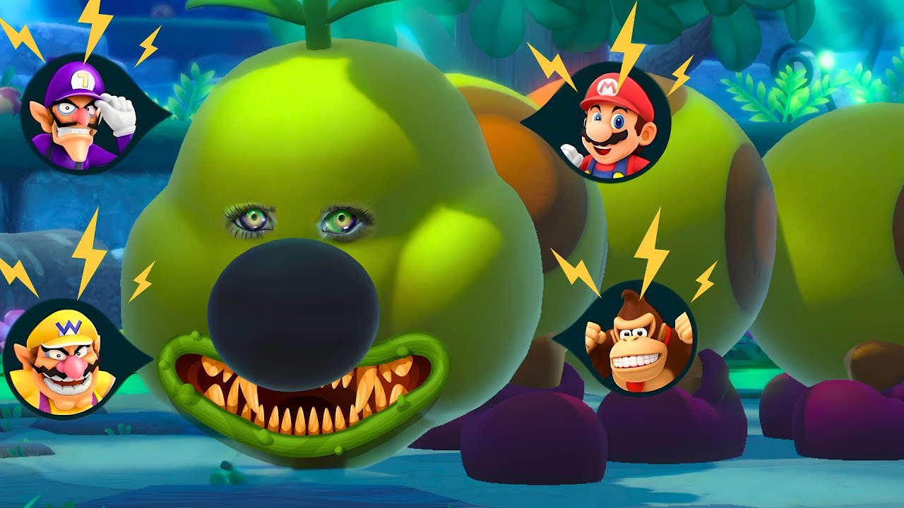 Mario Wedding vs Wario, Waluigi & DK in a Clash of Minigames from Super Mario Party & Superstars!