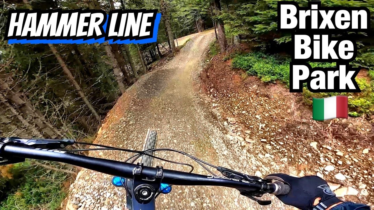 POV Hammer Line Trail in Brixen Bike Park. Plose, Bressanone. Italy