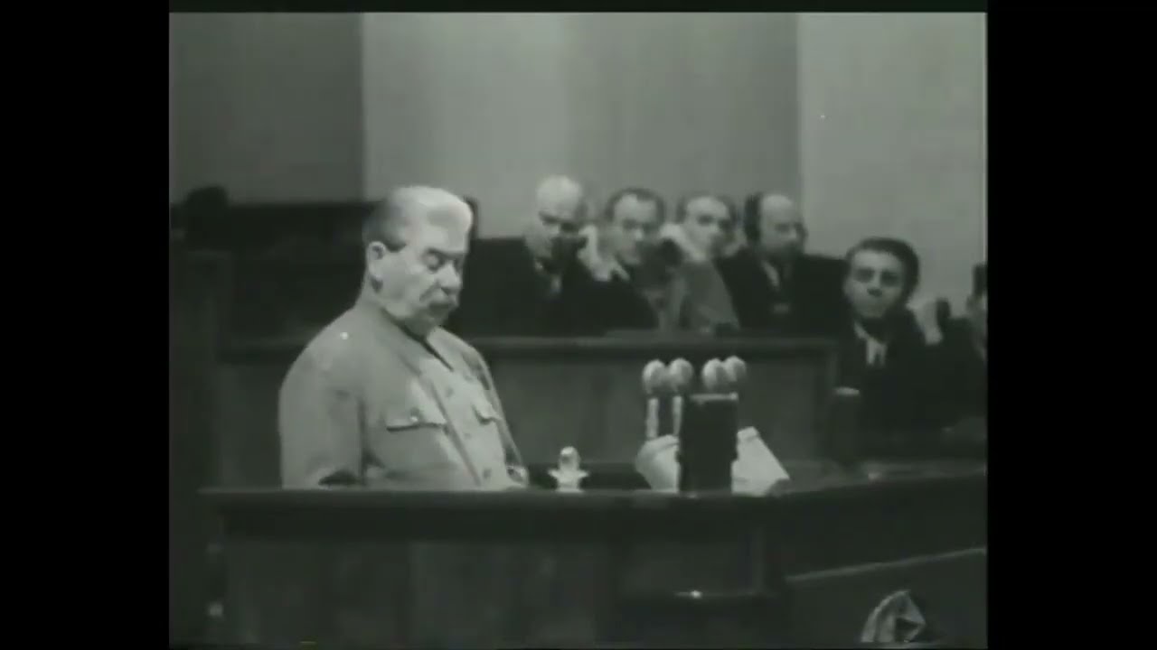 Występ J&oacute;zefa Stalina. XIX Zjazd WKP(B)/KPZR. 14 października 1952r.