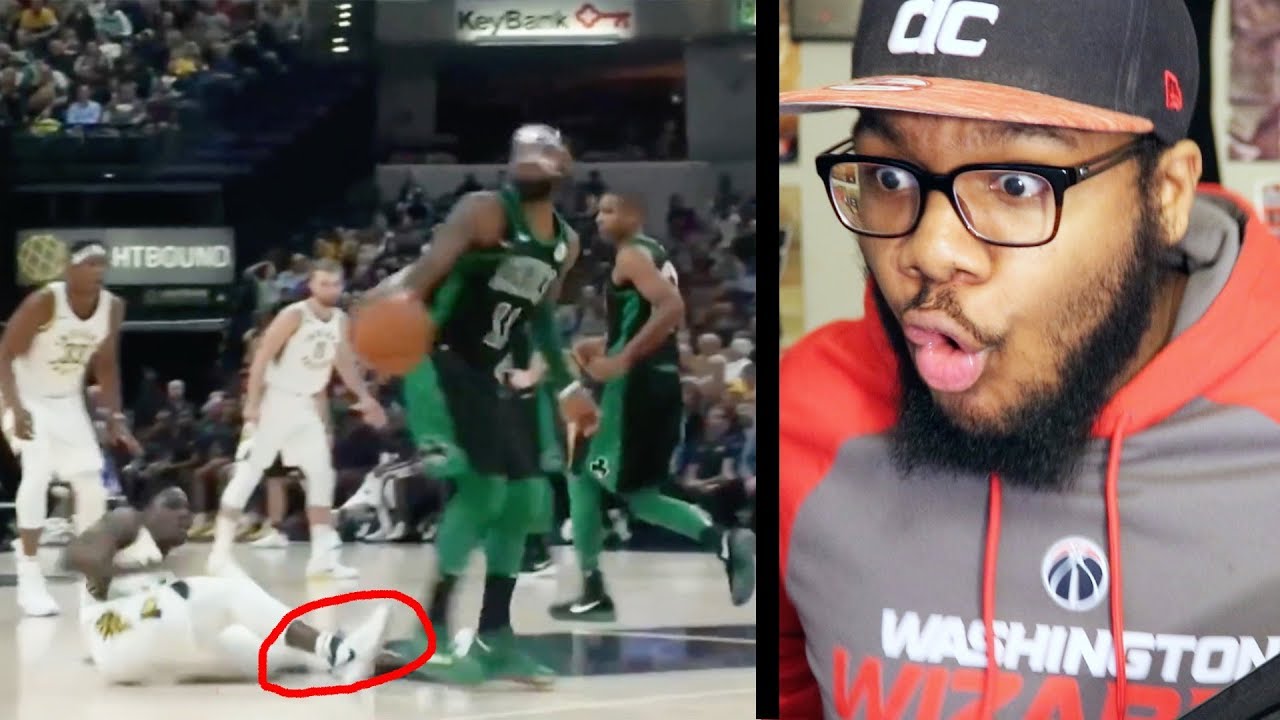 NBA BEST ANKLE BREAKERS and CROSSOVERS PART 3! MASKED KYRIE IRVING NASTY SPIN MOVE! REACTION
