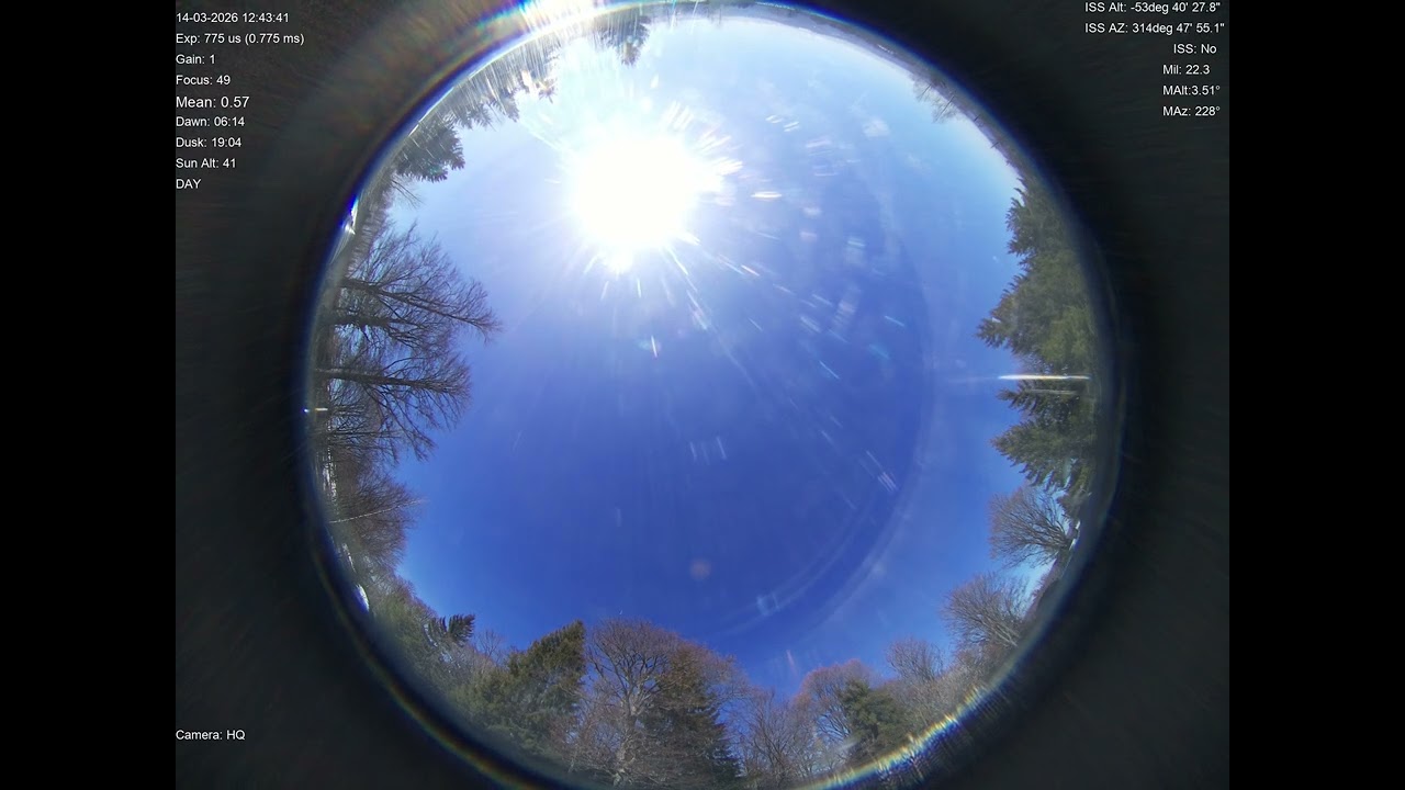 2026-03-14 All sky camera capture from Poiana Rusca Mountains, Romania