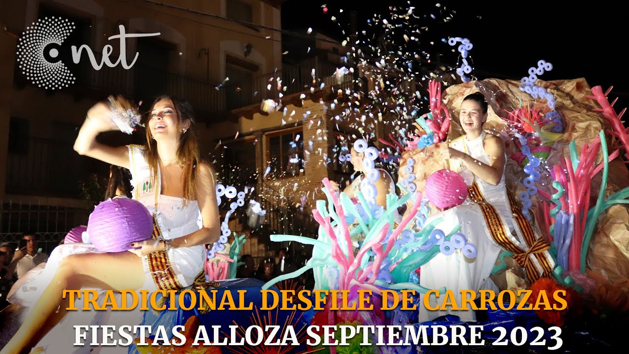 Desfile de CARROZAS fiestas ALLOZA 2023