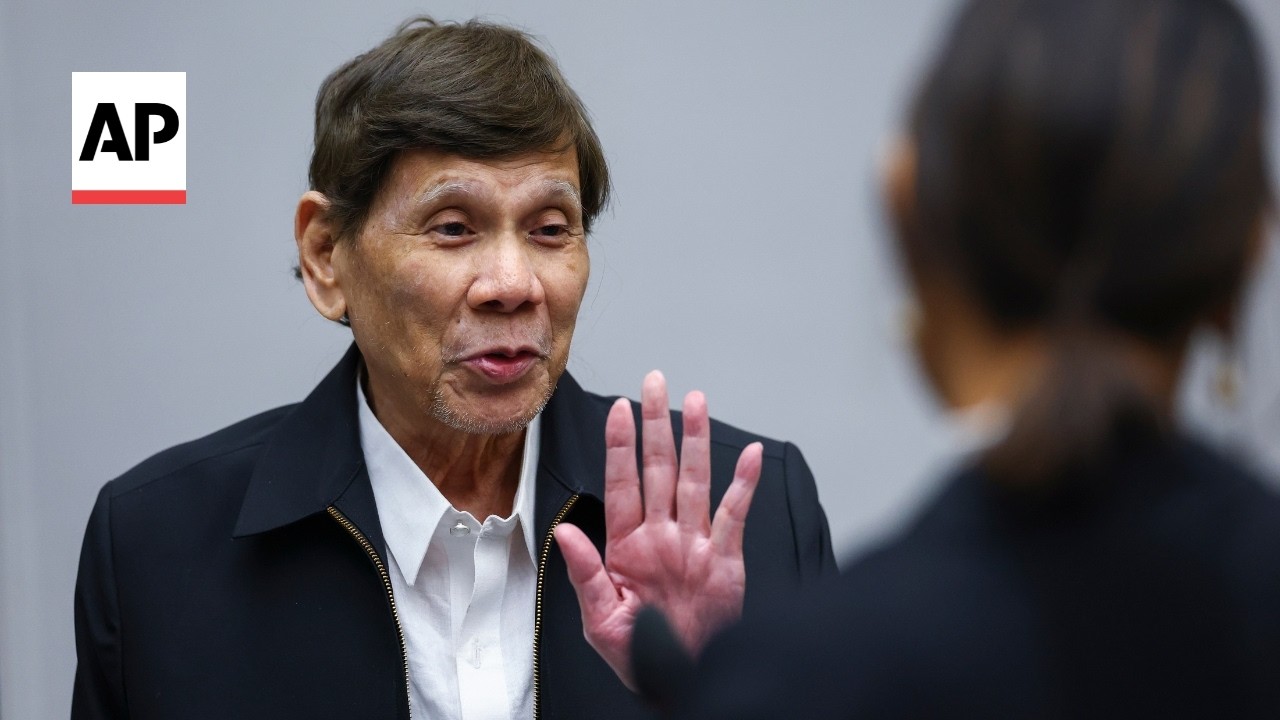WATCH: Former Philippine President Rodrigo Duterte appears before ICC in The Hague