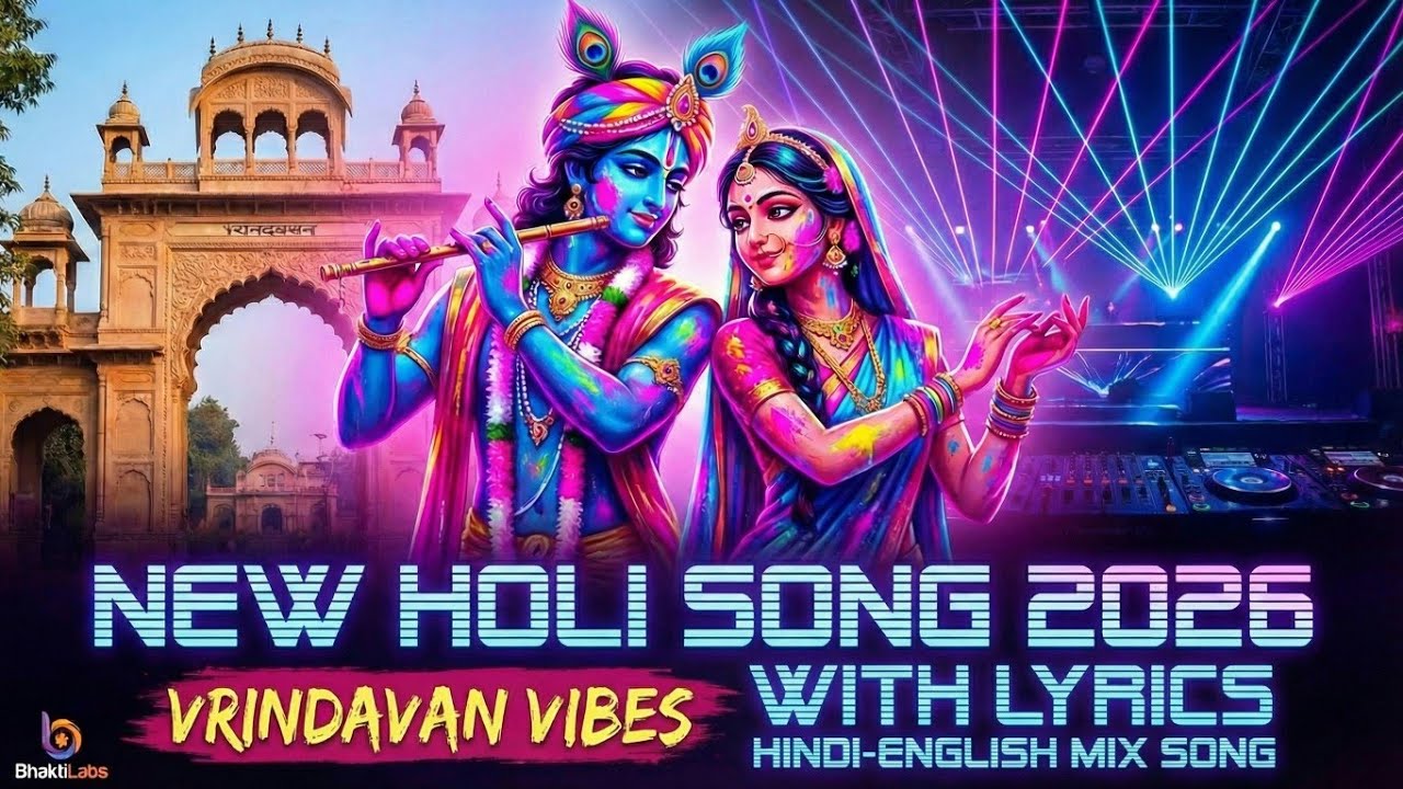 New Holi Song 2026 |Rang Barse||Hindi-English Mix|| The Holi Mashup || Radha Krishna Vrindavan Vibes