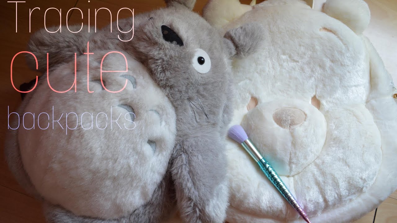 ASMR ° Tracing cute backpacks ° Layered audio ° Whispers ° Hand movements