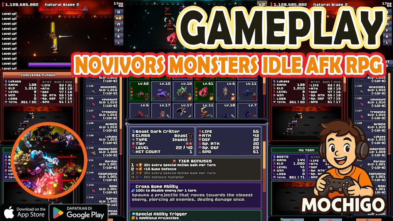 Novivors Monsters Idle AFK RPG Gameplay - Android / IOS