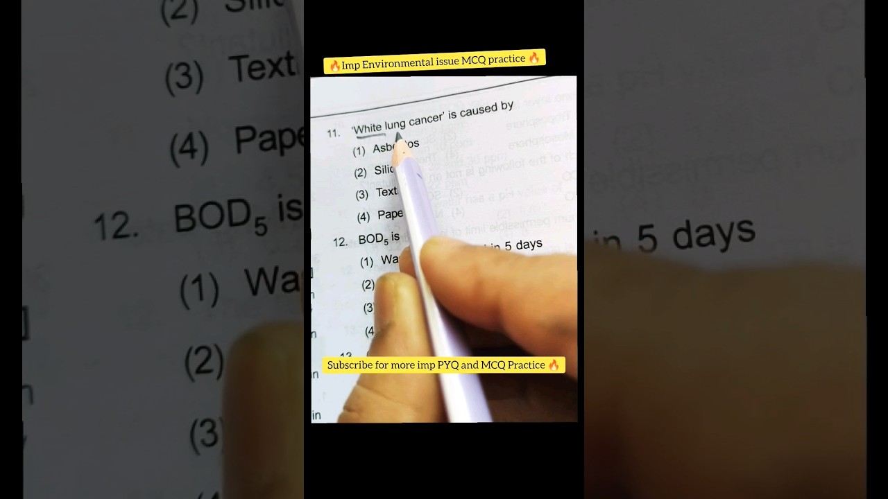 🔥👉IMP Environmental issue MCQ practice 💪🔥#mbbs #neet2024 #neet #doctor #neetexam #biology #shorts