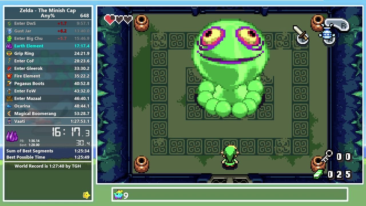 Zelda: The Minish Cap Any% Speedrun in 1:27:18