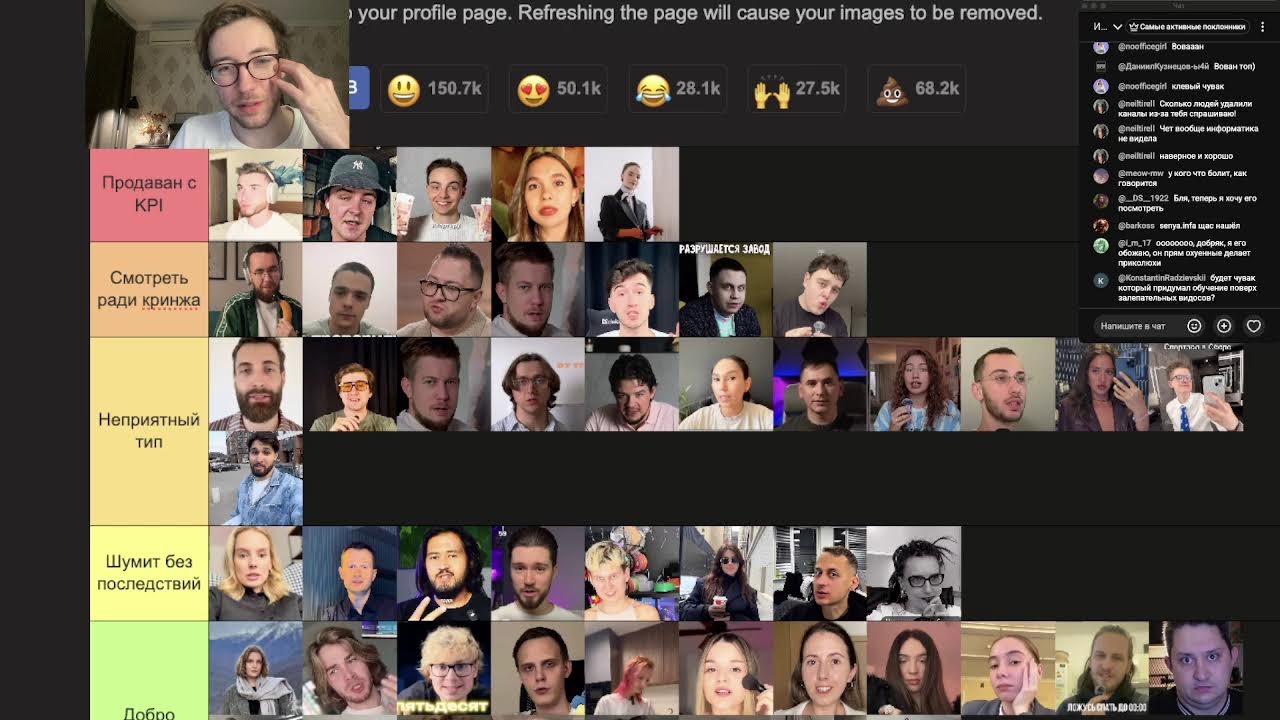 Tire list of the InstaCircus