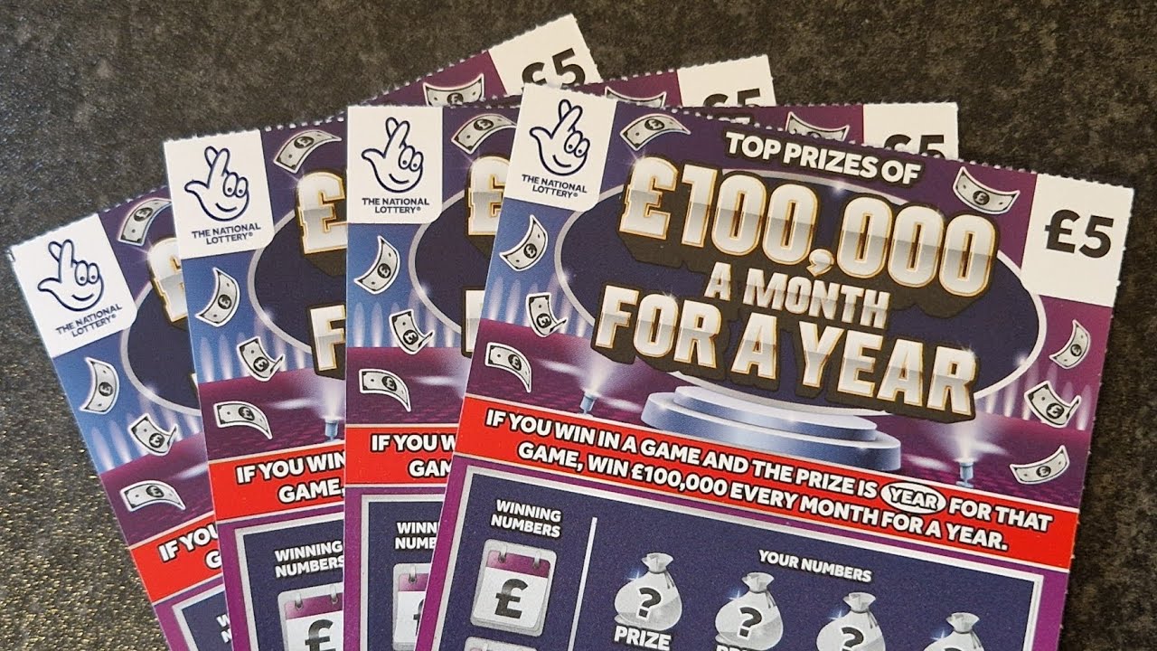 &pound;20 of the New &pound;100k A Month For A Year &pound;5 Allwyn UK National Lottery Scratch Cards