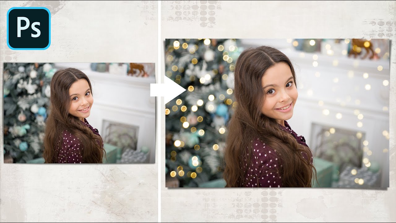 Christmas Gold Bokeh Overlays Tutorial