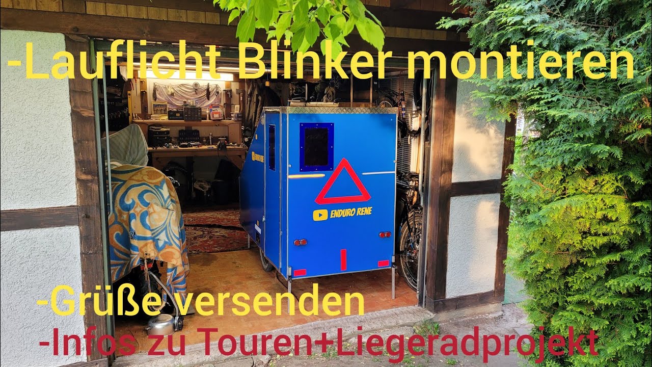 Lauflicht Blinker, Infos Touren +Liegeradprojekt +Grüße versenden