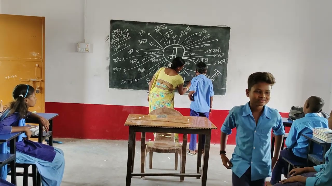 भ से बनने वाले अनेक शब्द बच्चों द्वारा ब्लैक बोर्ड पर बुला कर के सभी से लिखवाकर हर शब्द को समझाया