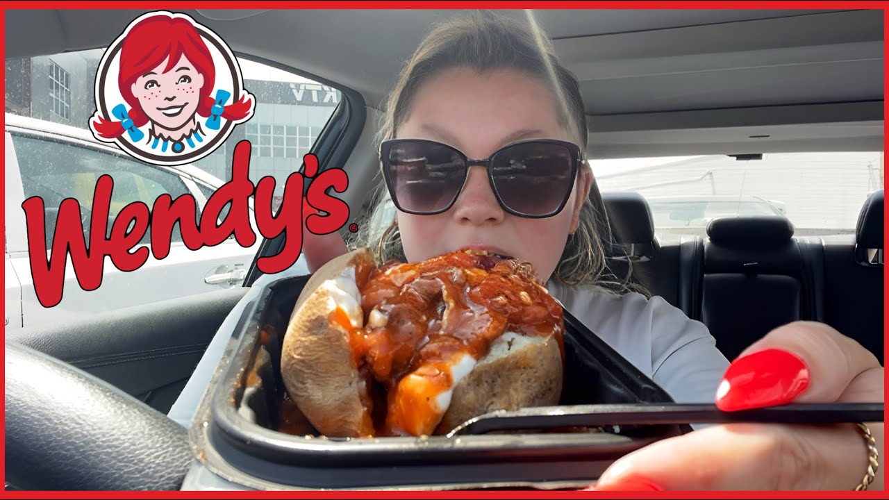 WENDY’S MUKBANG | HUGE LOADED BAKED POTATO