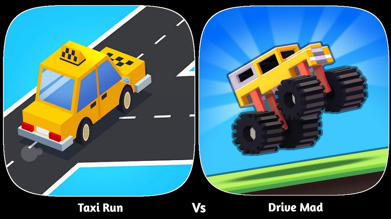 Drive Mad Vs Taxi Run - iOS Android Gameplay Walkthrough 
