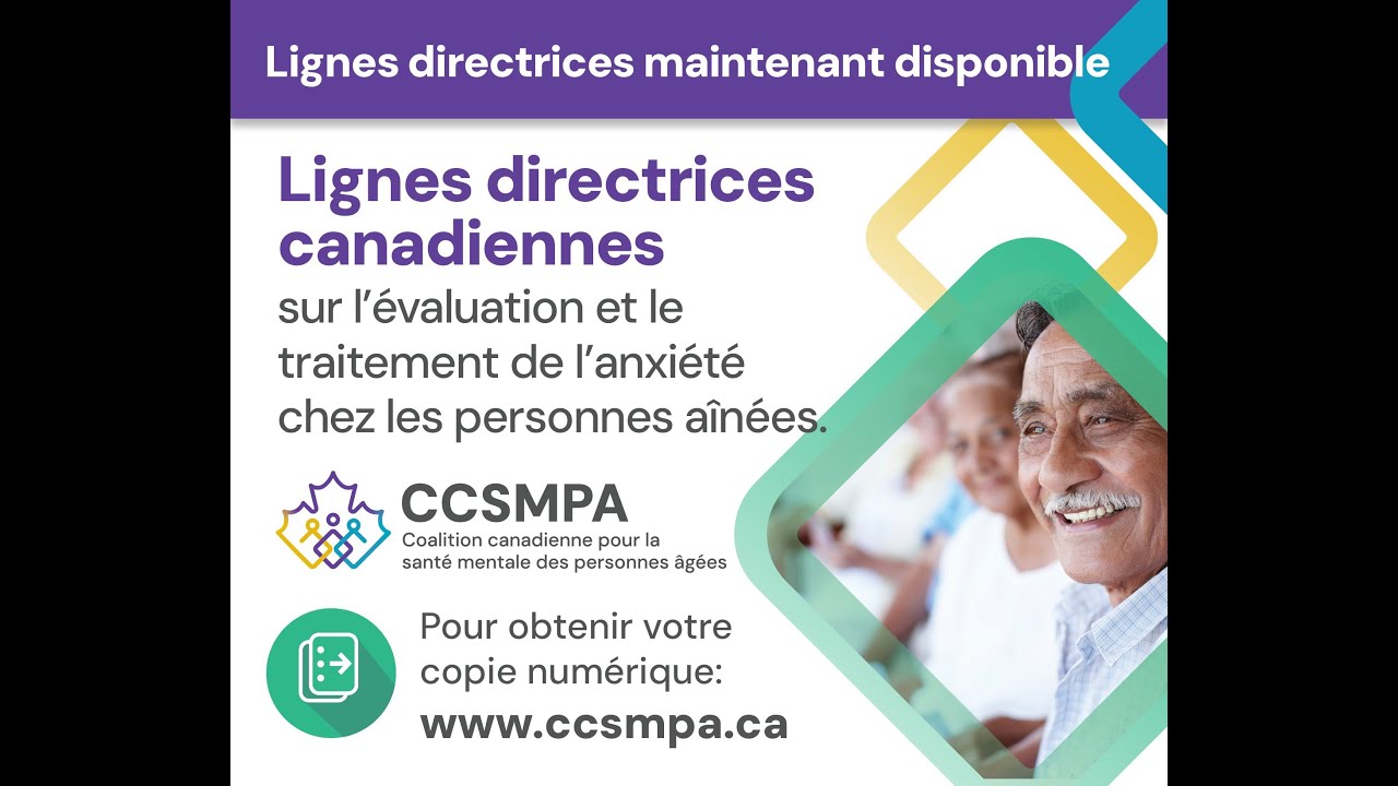 Lignes directrices canadiennes sur l'évaluation et le traitement de l'anxiété chez les aînés (2024)