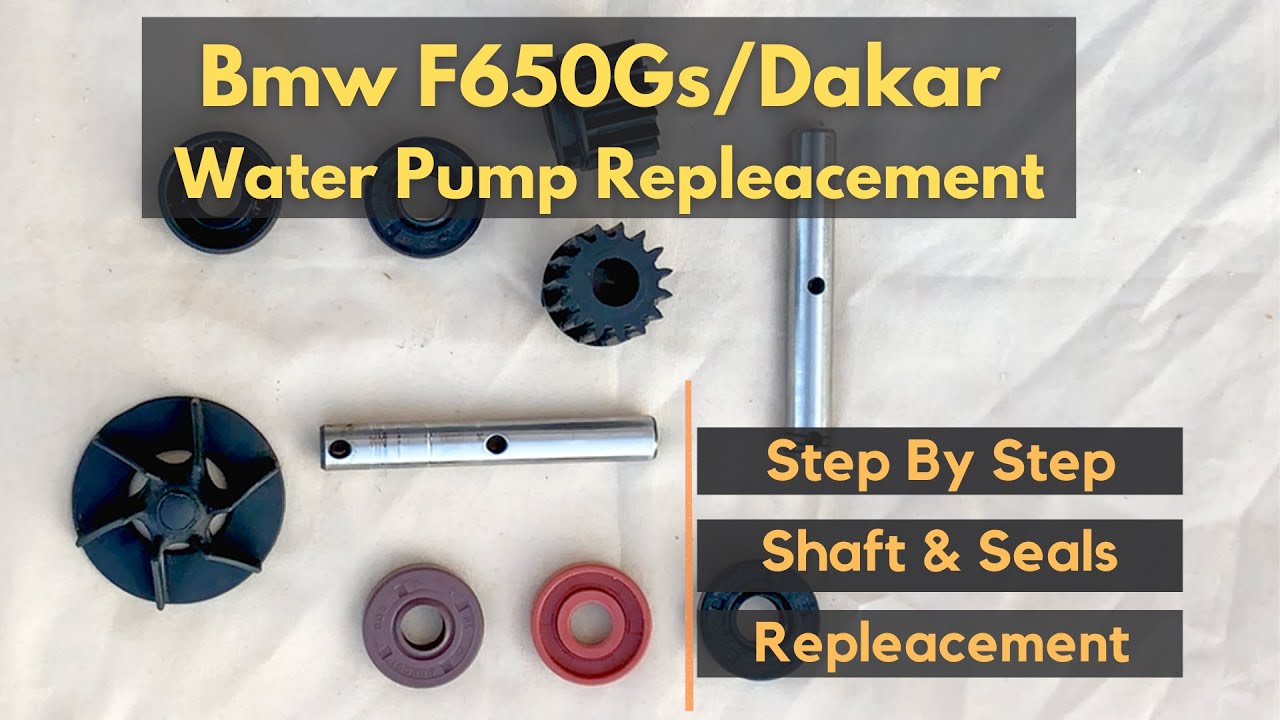 BMW F650Gs Dakar How To Repleace Water Pump Shaft / Seal / Special Tips.  On the Road Traveler.