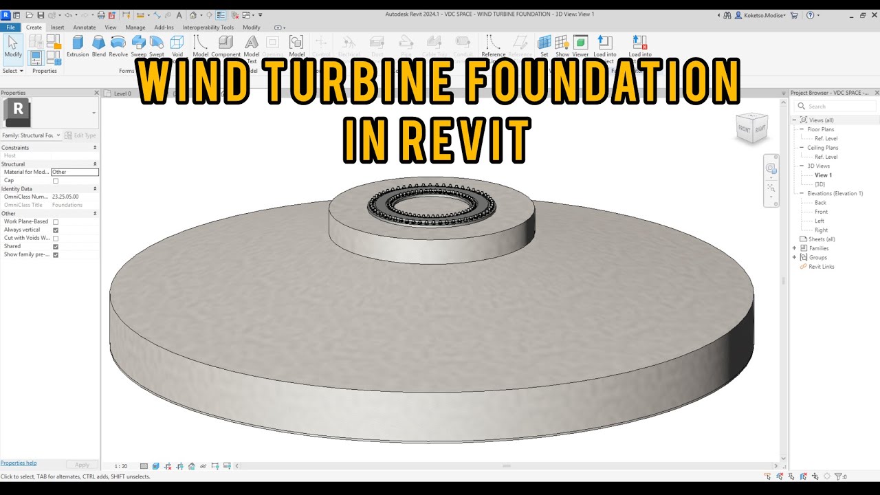 Wind Turbine Foundation in Revit