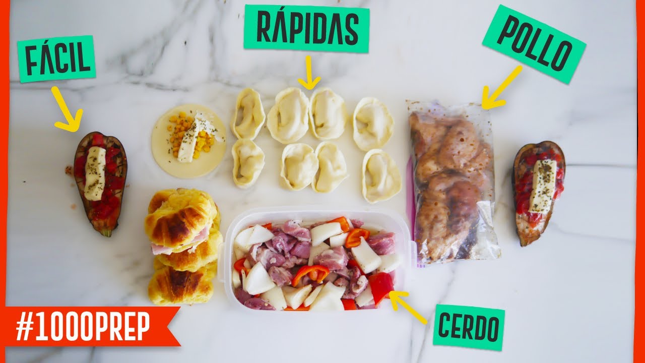 Mealprep para VAGOS: 6 comidas RICAS en 1 hora - #1000Prep
