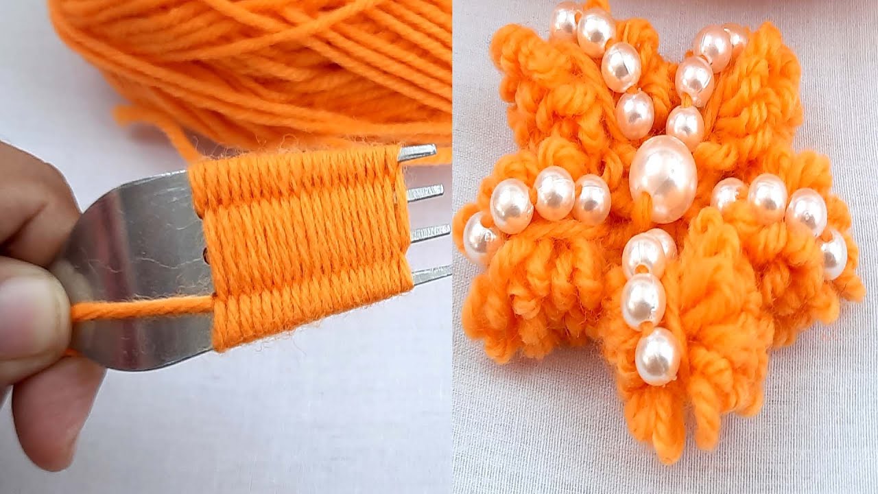 It's Amazing Sewing Hack- Flower Making Trick Using Fork
