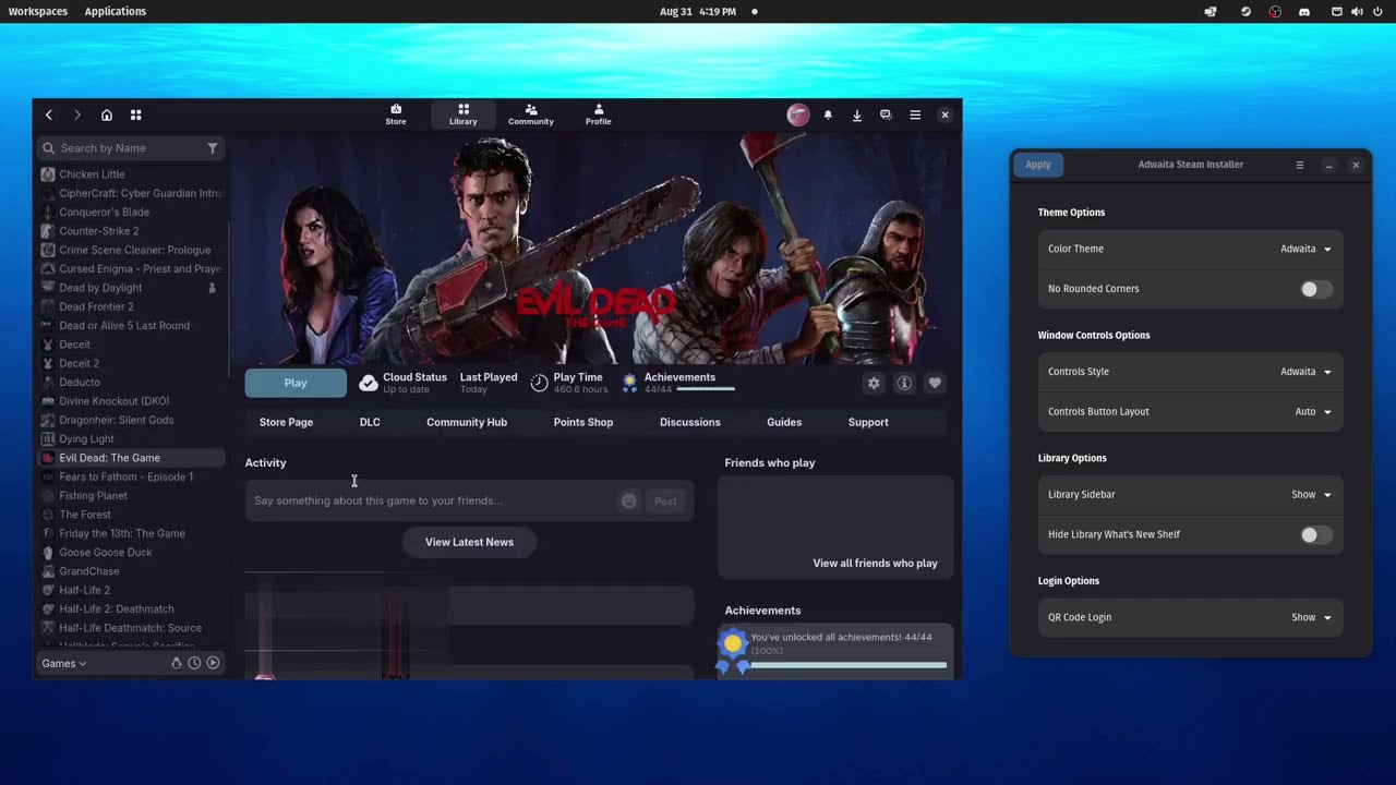 Como customizar o visual da Steam [ADW Steam GTK]