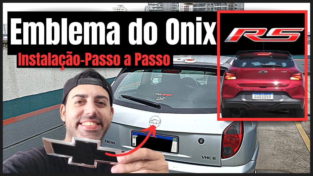 Como Instalar o Emblema do Onix RS na Traseira do Celta e Prisma