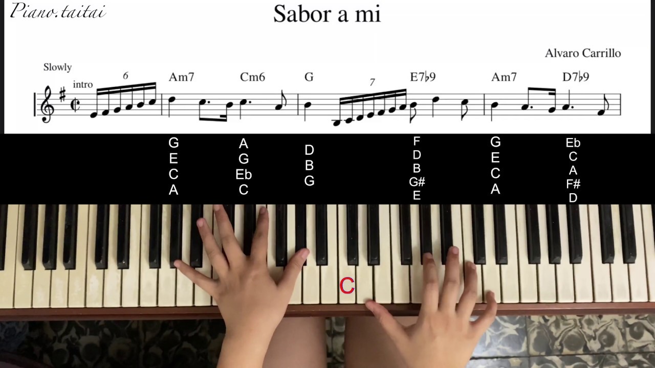 Sabor a mi  I Piano I Partitura I PIANOTAITAI