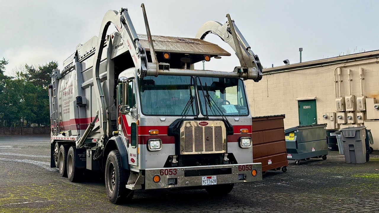 Pride Disposals New 2024 CNG Peterbilt 520 McNeilus Meridian Front-Loader Garbage truck!