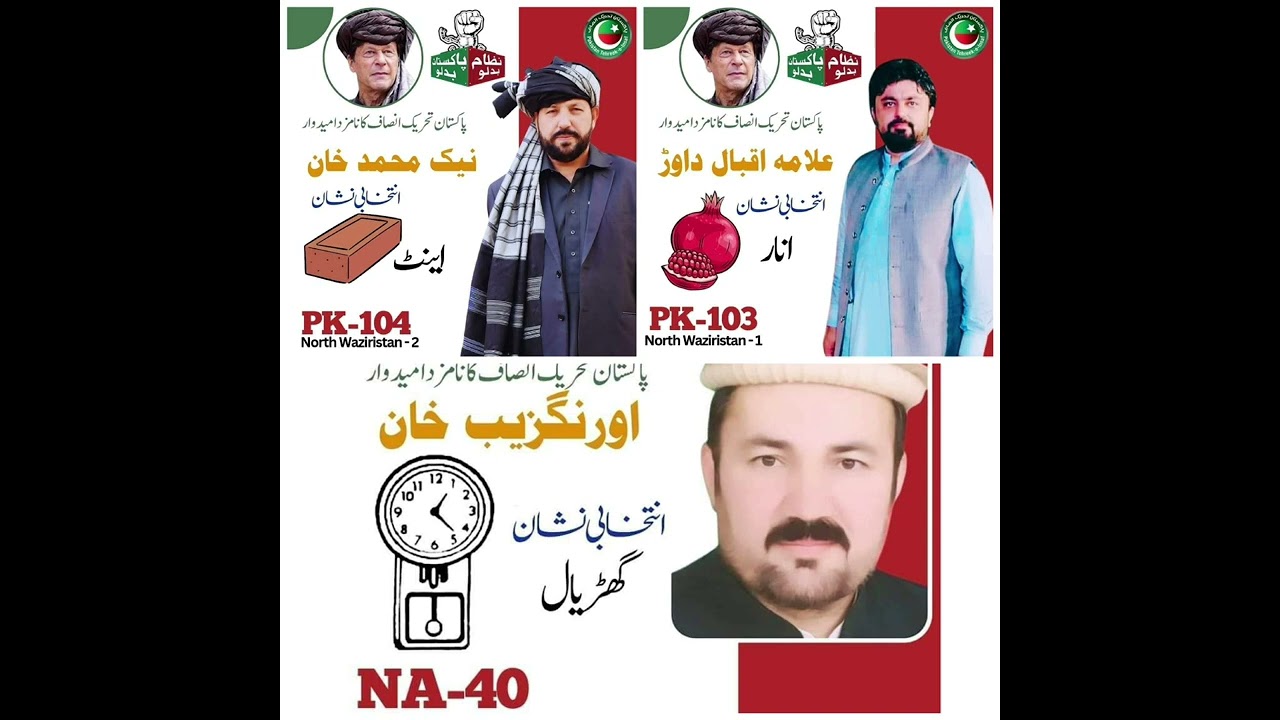 PTI Condidates from Bannu, North Waziristan, Lakki Marwat, NA 39, NA 40, NA 41