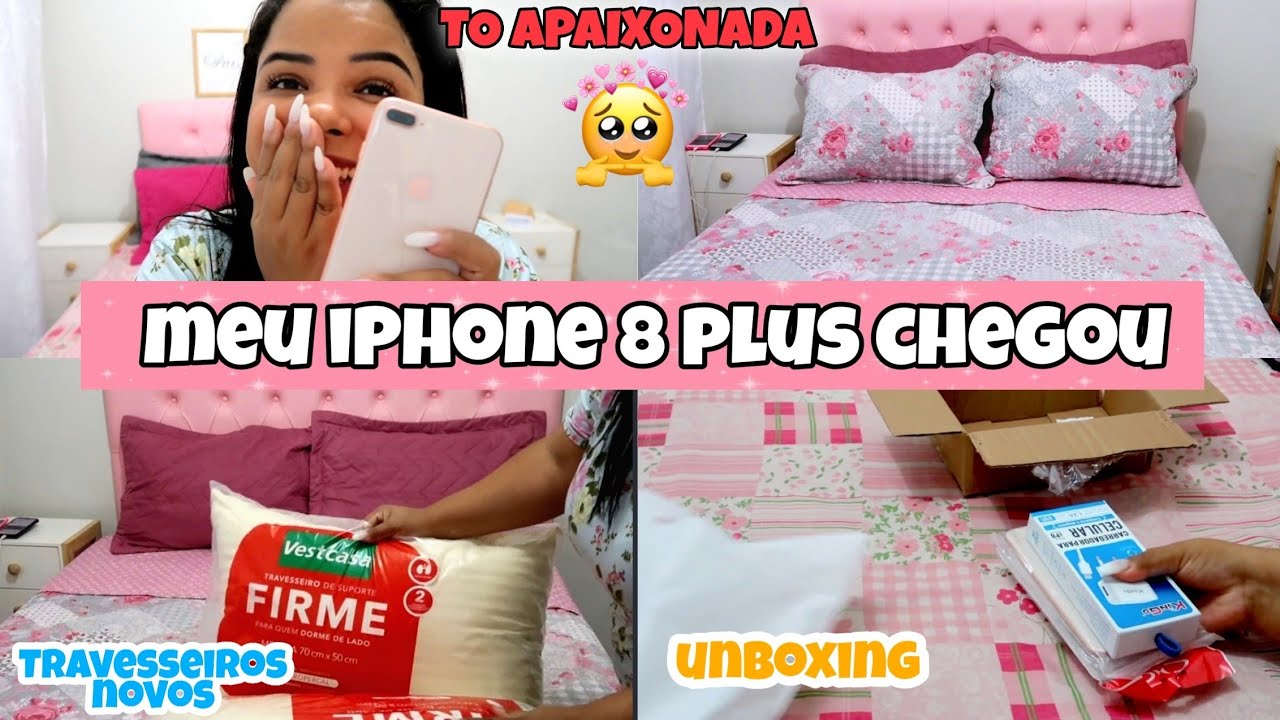 Meu iPhone 8 plus de vitrine, troquei roupa de cama e coloquei os travesseiros novos | Ju Tollayne