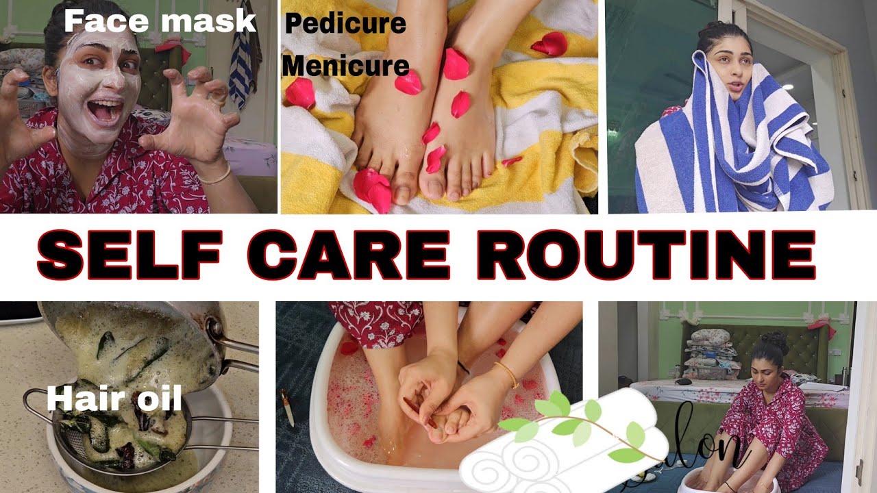 Self Pampering Routine - Face Mask, Menicure & Pedicure, Hair Oil preparation #haircare #dailyvlog