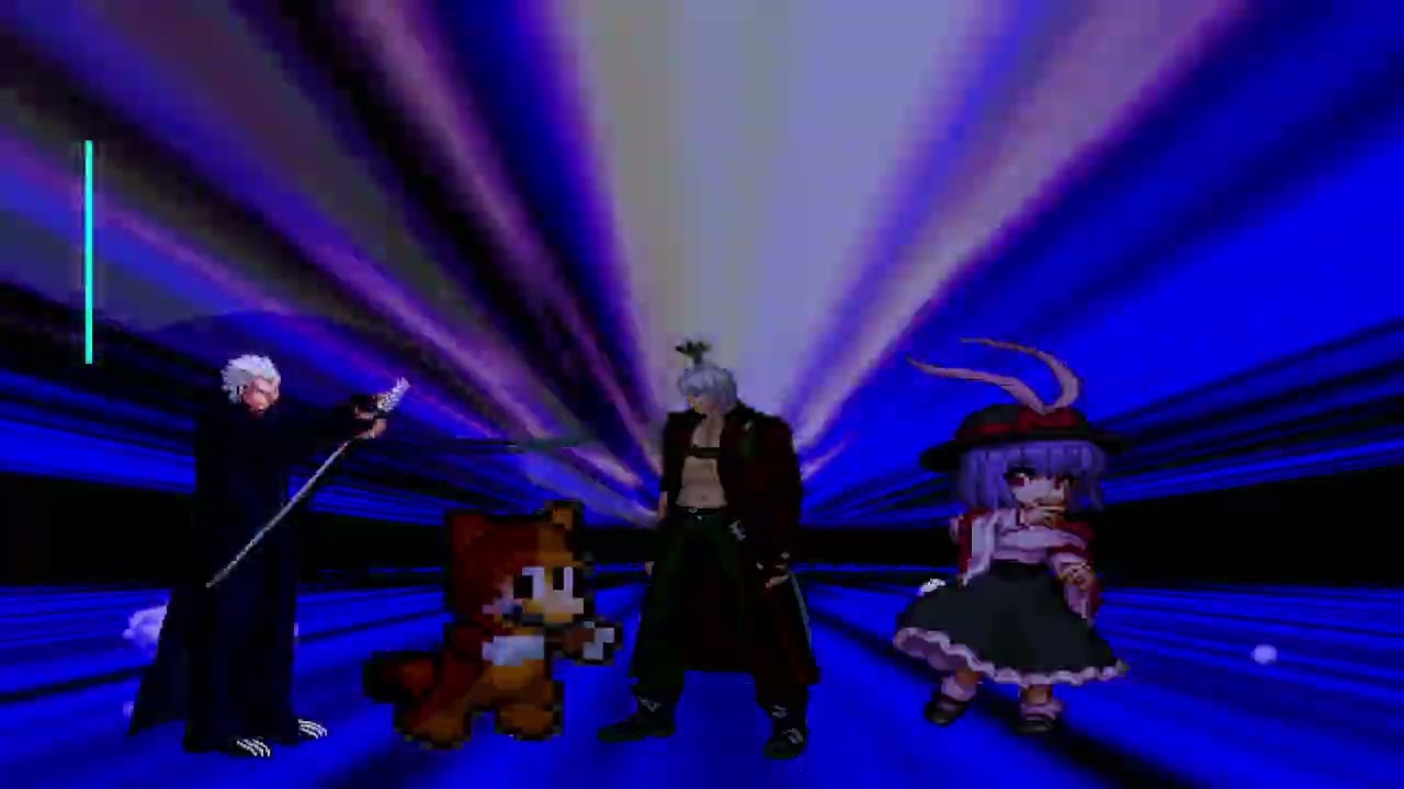 KOF MUGEN Tag Team Dante & Vergil VS Super Better Mario & Iku Nagae