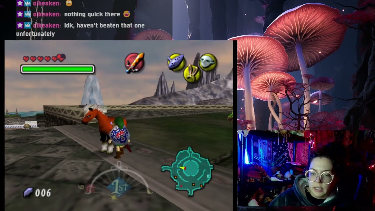 1 hr short stream tn bc i have no water, plumber on the way over Playing zelda majoras mask for the