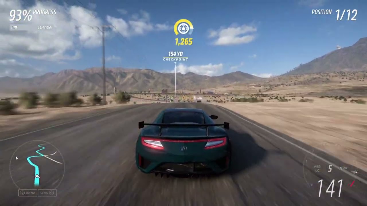 Forza Horizon 5 Acura NSX Intense Race: Thrustmaster T300 & TH8A Shifter