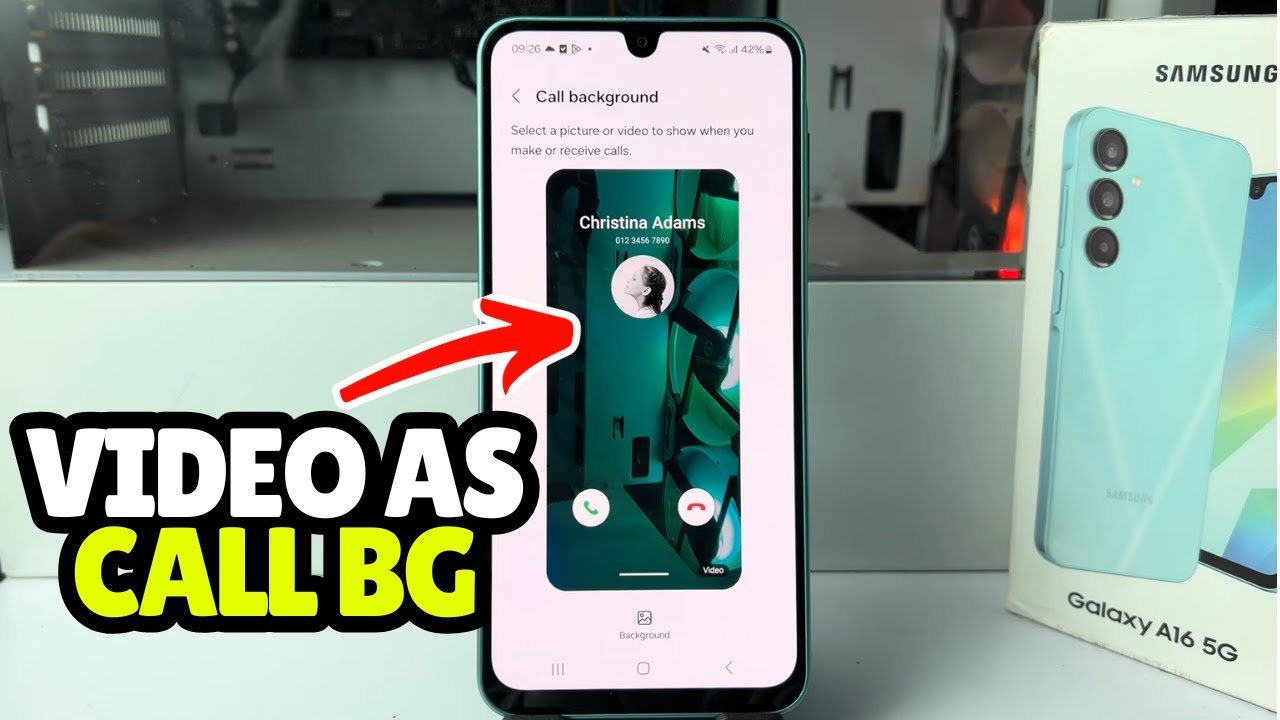 How to set videos as call background samsung galaxy A16