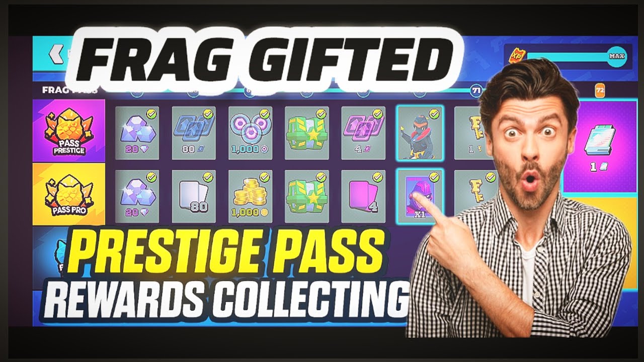 Prestige Pass Rewards Collecting | Frag gifted #gaming #fragproshooter #viral 