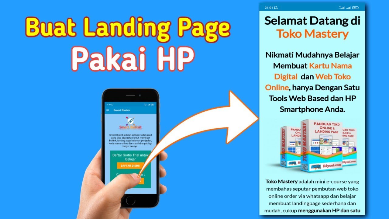 Contoh Belajar Cara Membuat Landing Page Gratis Pakai Hp
