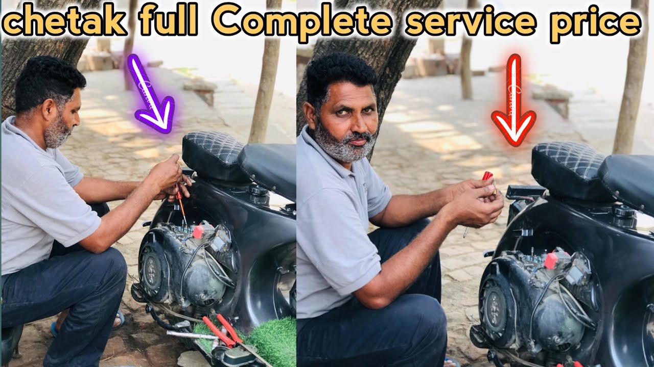 full complete service bajaj chetak / new bajaj chetak modify #chetak #scooter #modify #service
