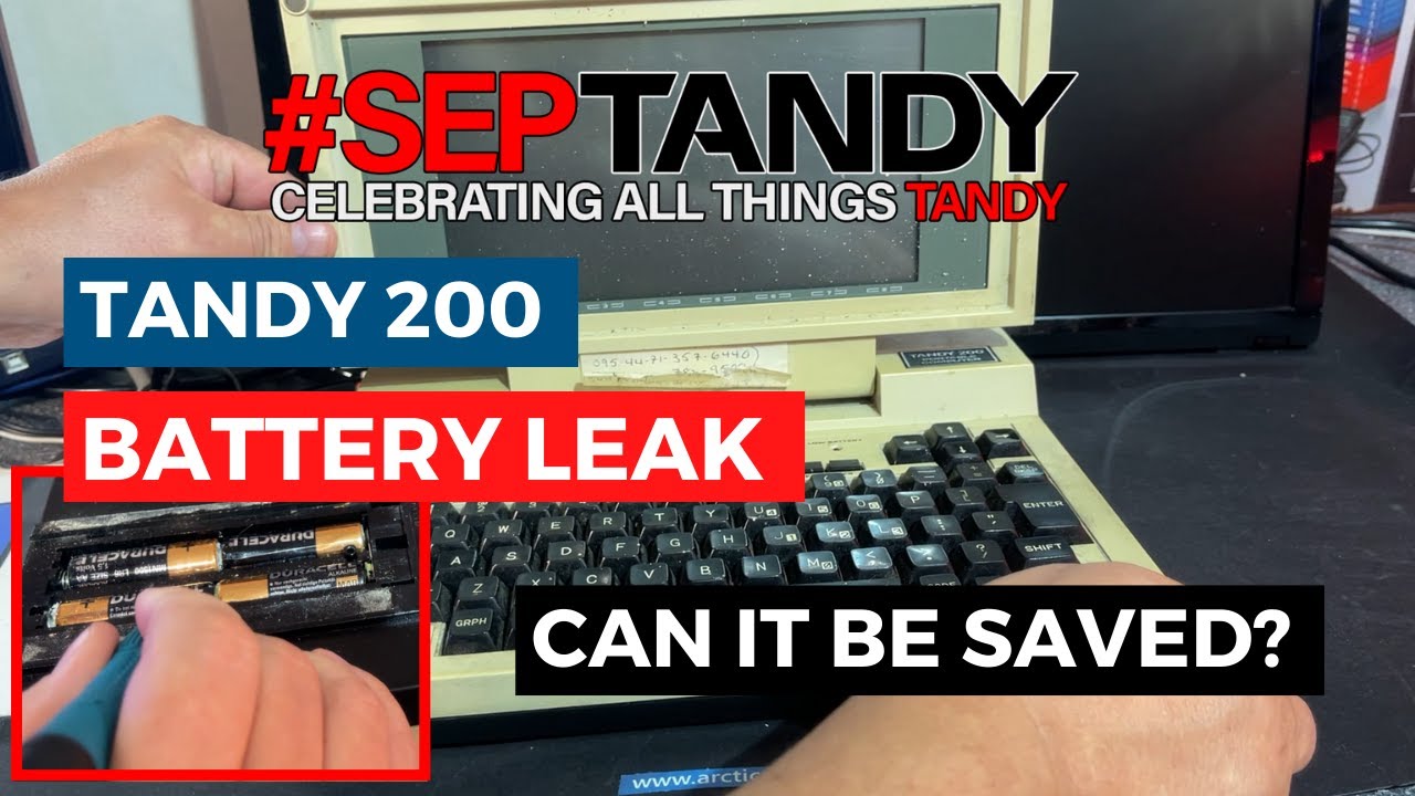 Battery leaked Tandy 200 restoration and exploration - 
