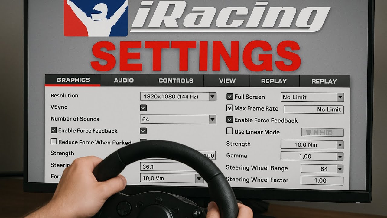 COMO CONFIGURAR FORCE FEEDBACK LOGITECH G27/G29 T300 NO IRACING! FFB