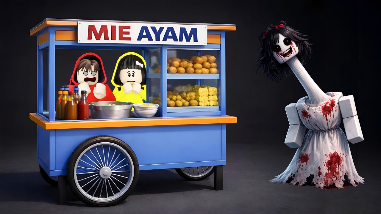 Yuta, Mio Dan Baby Celine Jualan Mie  Ayam Ketemu Hantu || ROBLOX