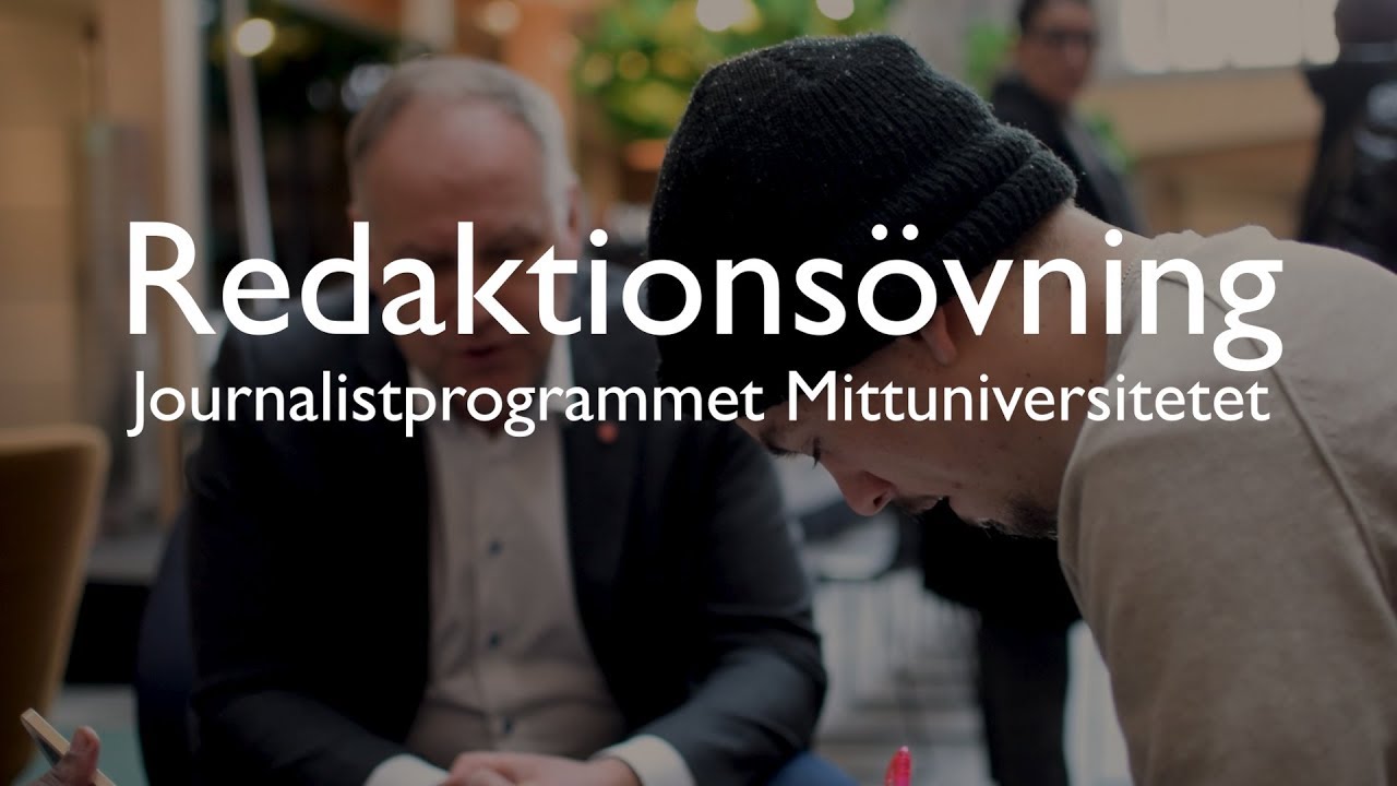 Redaktionsövning på Mittuniversitetet
