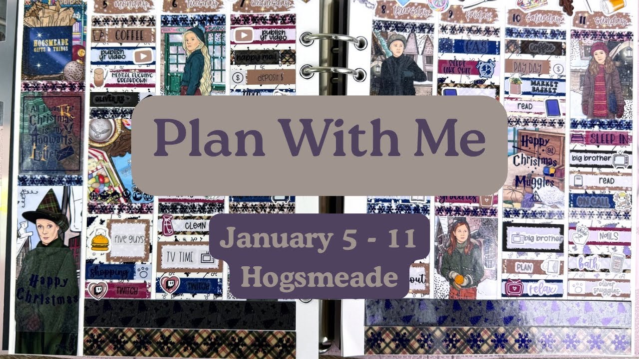 JANUARY 5 - 11 | Plan with Me | Hogsmeade by Planner Pixie Co | kaseyplans