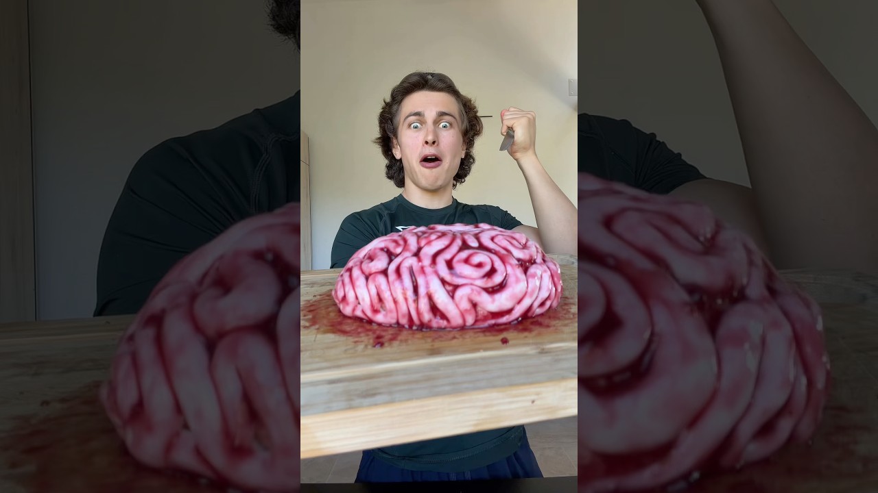 Recette G&acirc;teau Cerveau Halloween 🧠🎃 (facile et impressionnant)