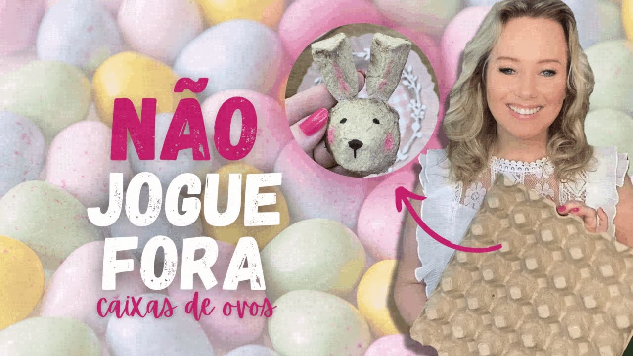 Decoração para a Páscoa com caixa de ovos.