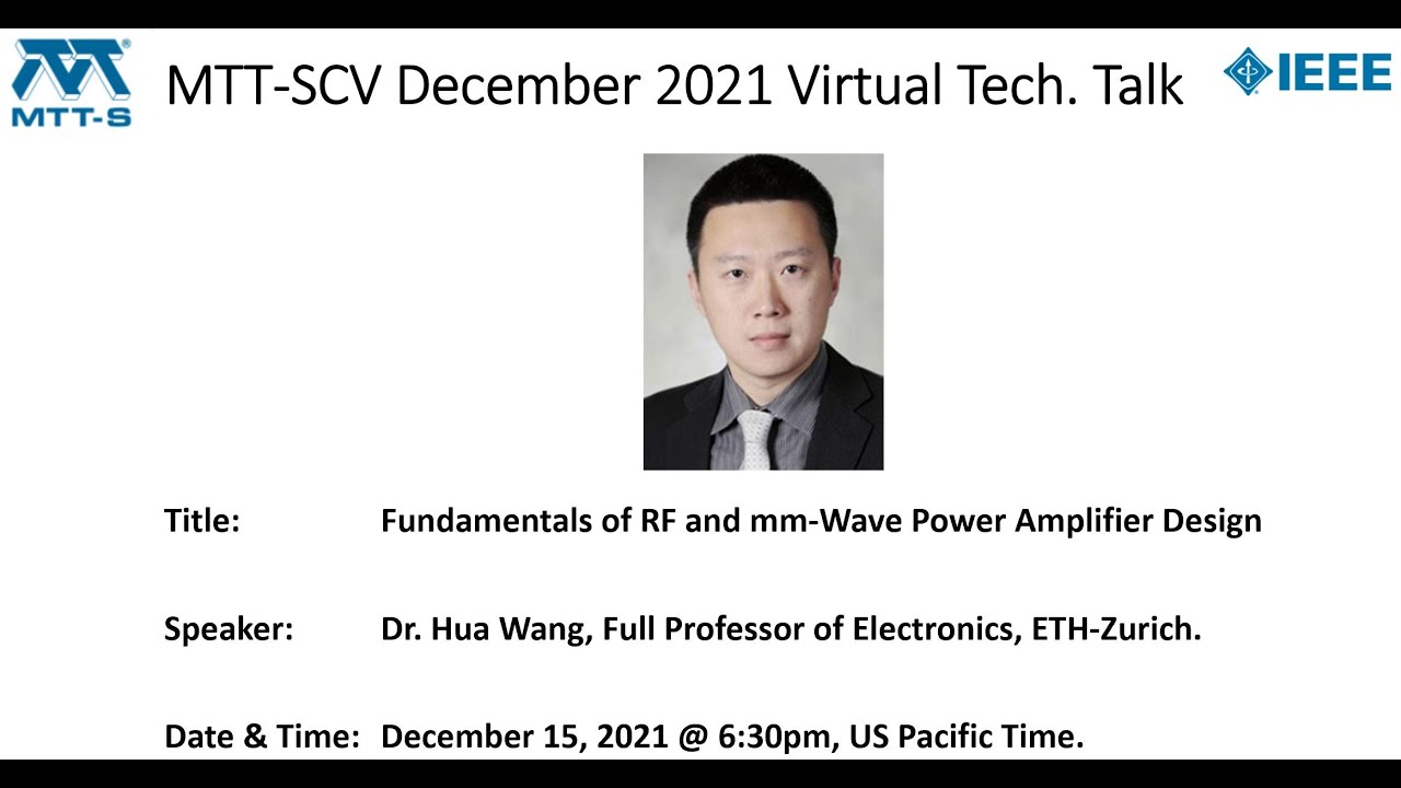 Fundamentals of RF and mm-Wave Power Amplifier Design - Part 2, Dec 2021
