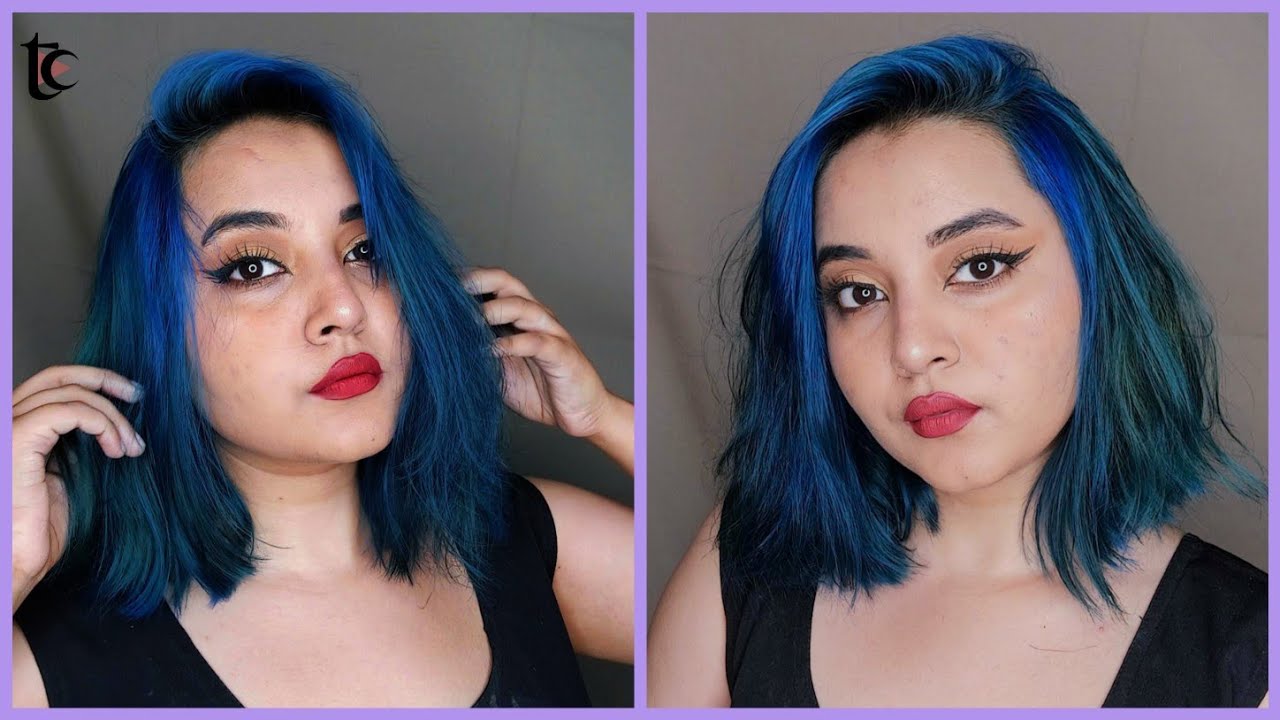 Dying my hair blue at home| Streax Hold & Play Funky Colour Wonder BLUE|thatpetitechique